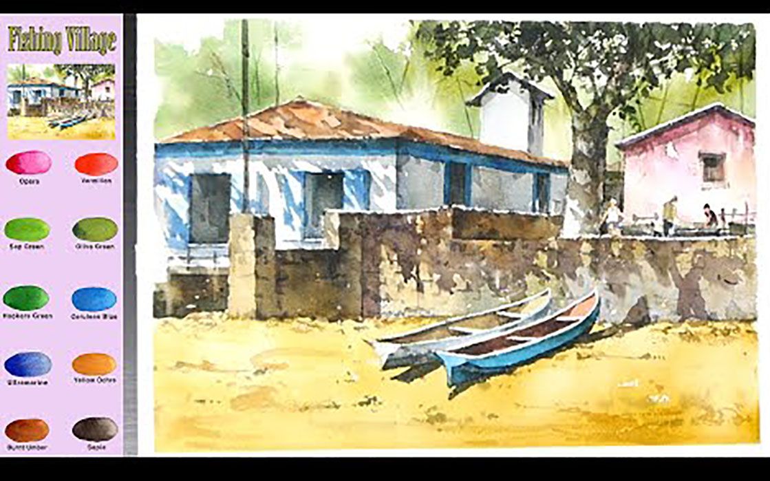 水彩画「小網代湾」 水彩画「小網代湾」