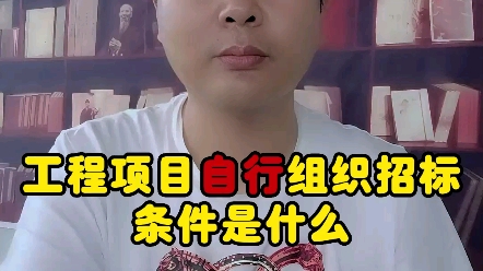 工程项目自行组织招标的条件是什么哔哩哔哩bilibili