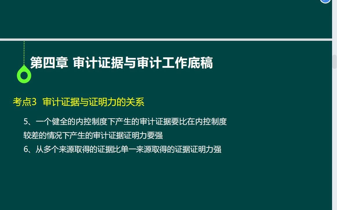 06069审计学原理:第四章审计证据与审计工作底稿哔哩哔哩bilibili