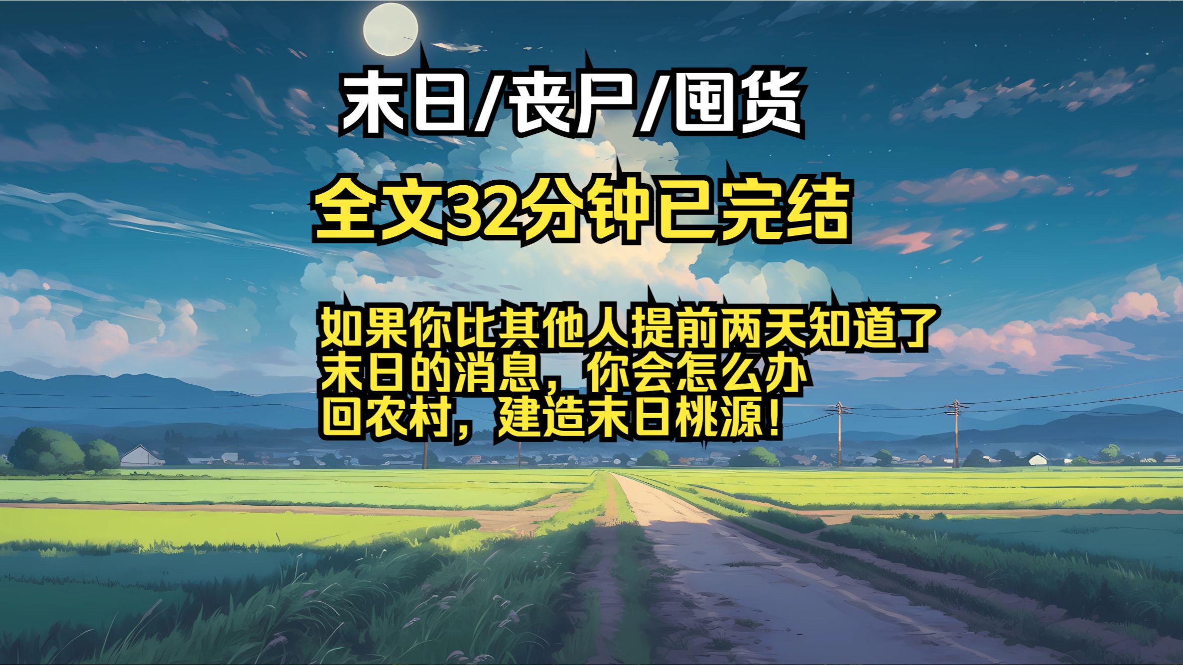 如果你比其他人提前两天知道了 末日的消息,你会怎么办 回农村,建造末日桃源!哔哩哔哩bilibili