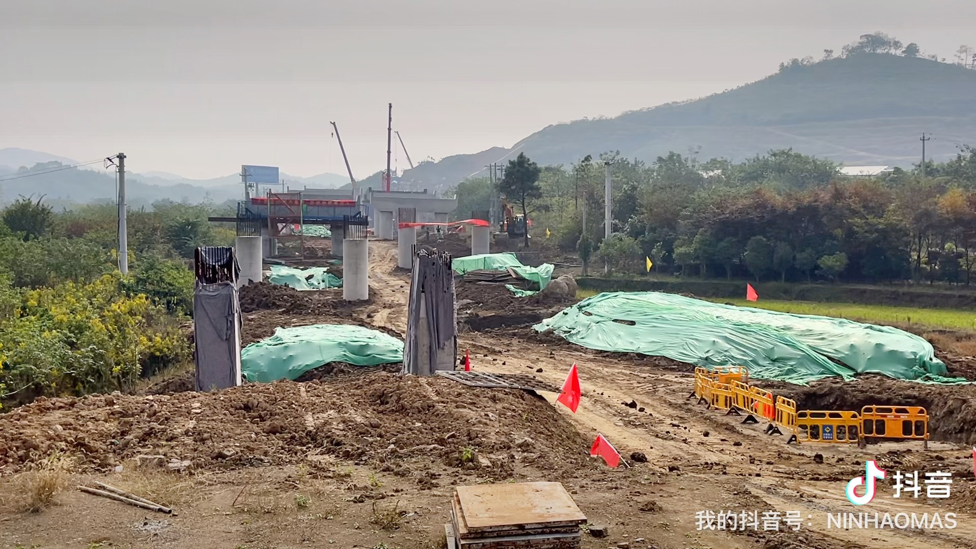 探访s205(原s247)围乌路项目一标段工程进展(1):新建上跨沪武高速公路