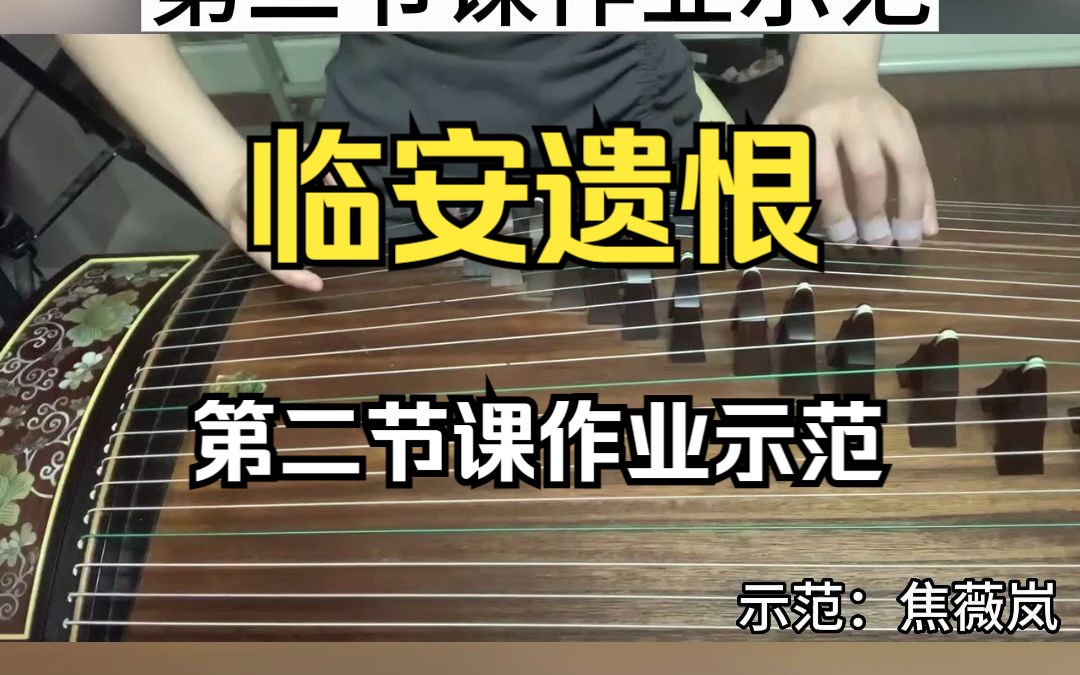 央音古筝硕士焦薇岚老师讲解古筝临安遗恨11-19小节作业示范2