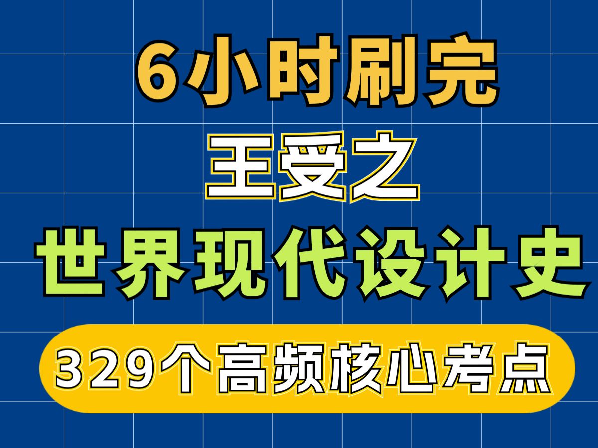 [图]一天刷完王受之 世界现代设计史 329个核心高频考点 知识点 磨耳朵带背