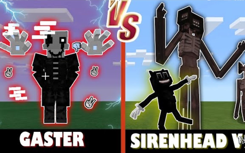 [图]Gaster vs. SirenHead V2 | Minecraft(UNEXPECTED RESULT!)