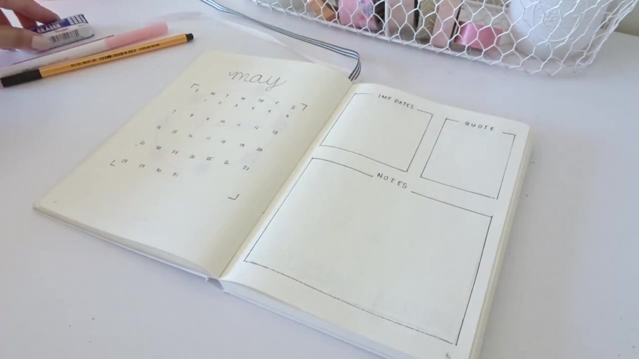 【bulletjournal】五月页面设计~依旧小清新~哔哩哔哩bilibili