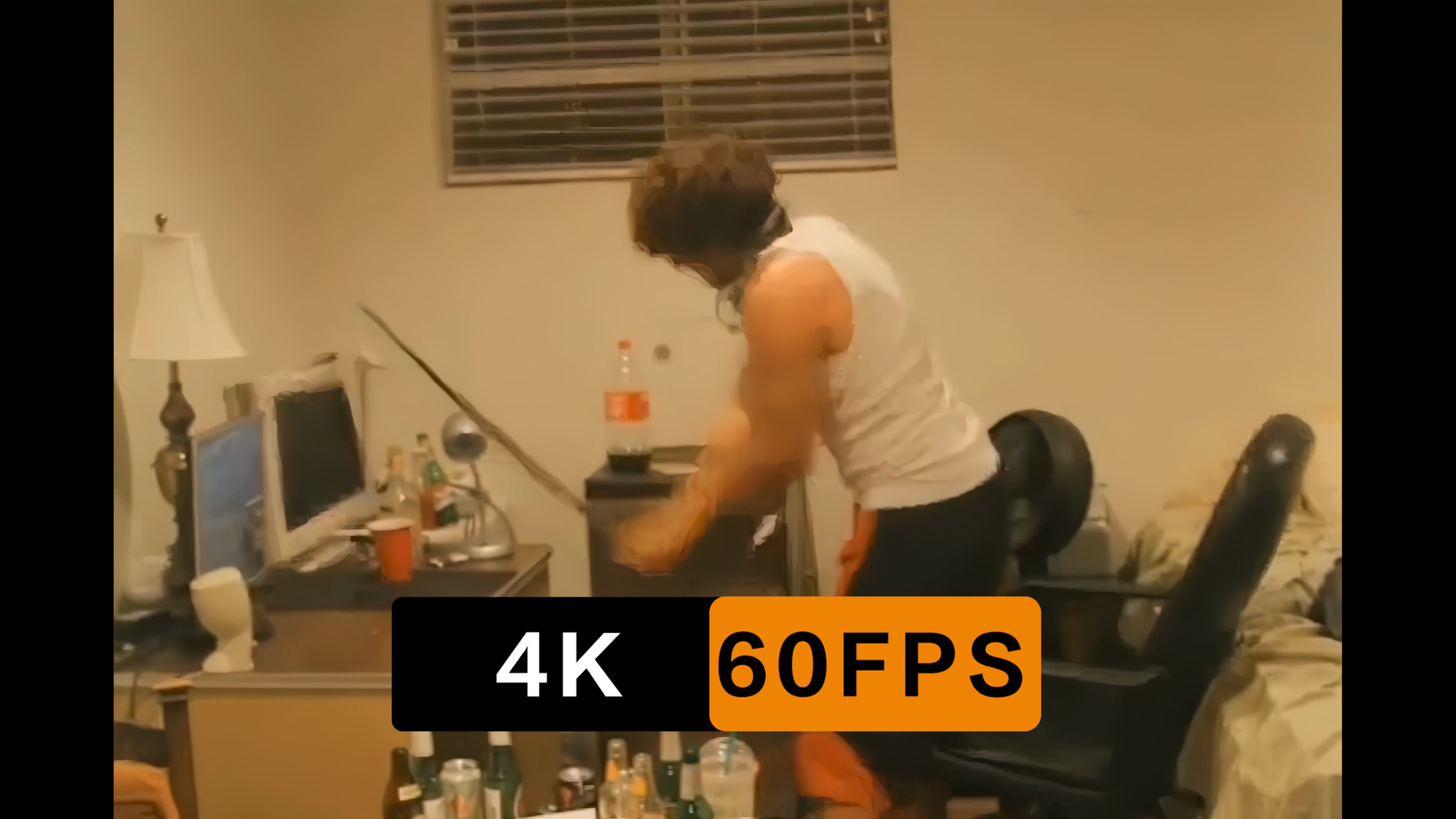 【ai修复4k60fps无水印】主播 崩溃 砸电脑 武士刀砍电脑 原版视频