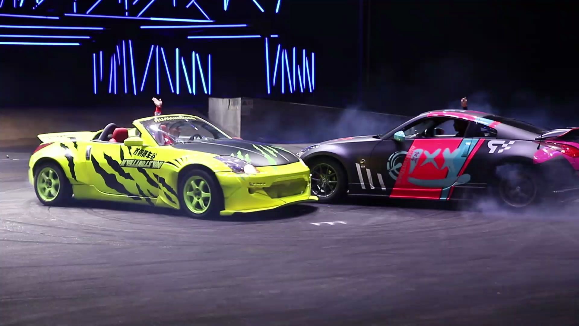 京津冀赛车节秦皇岛首钢赛车谷之华家班特技秀!秀!秀!