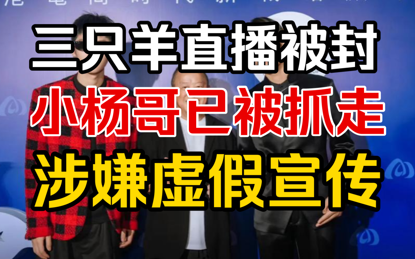 喜讯!小杨哥旗下所有主播直播(包括歪嘴)被封禁!合肥公安将其抓走立案调查,三只羊网络涉嫌假冒伪劣产品营销和严重欺诈消费者虚假宣传!哔哩哔...