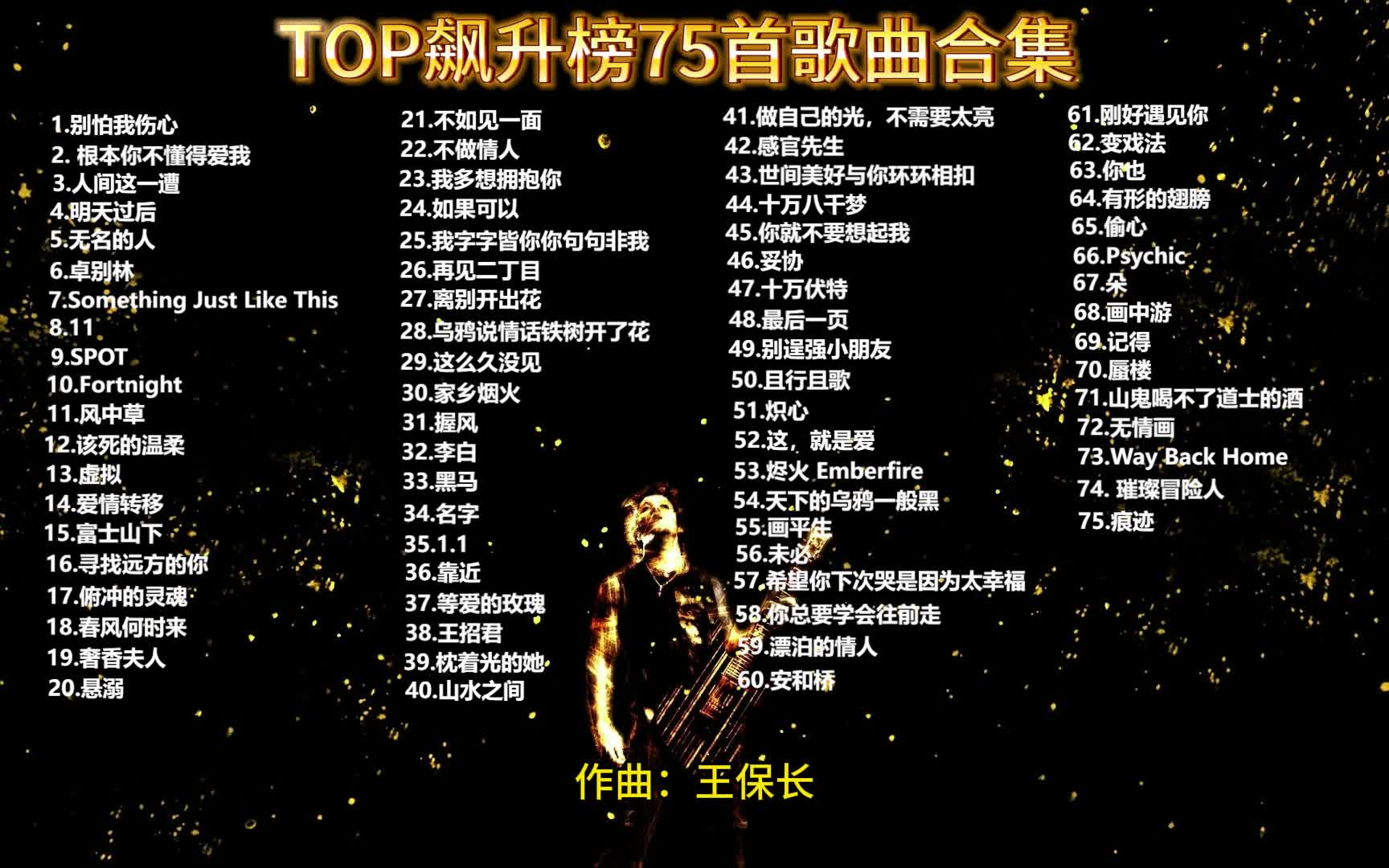 TOP飙升榜75首歌曲合集,适合循环播放的车载歌单哔哩哔哩bilibili