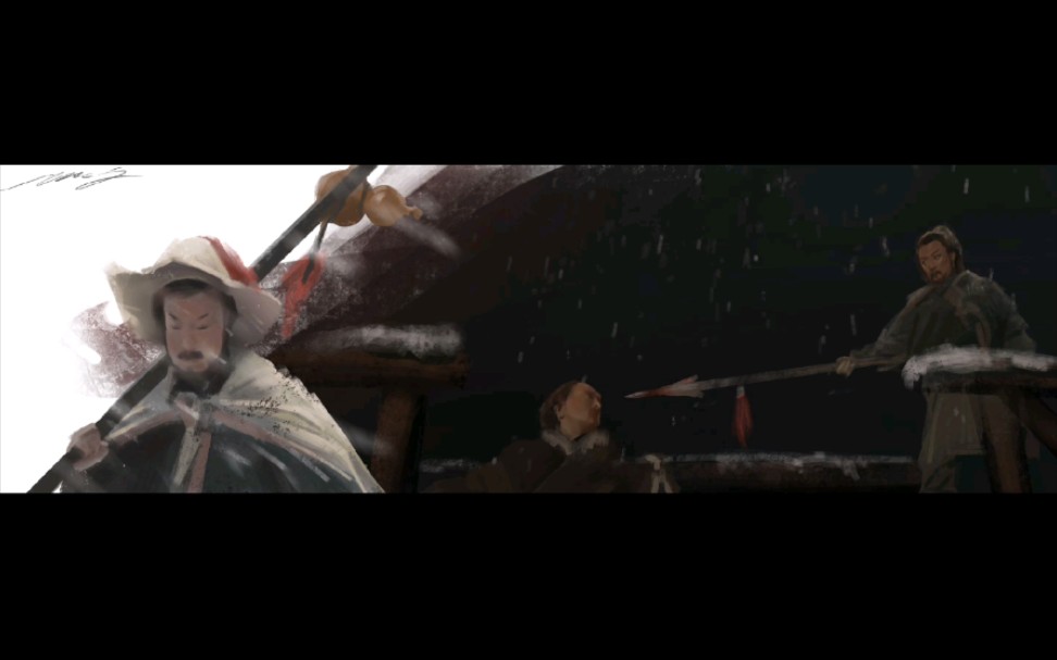 活动作品速涂练习林教头风雪山神庙