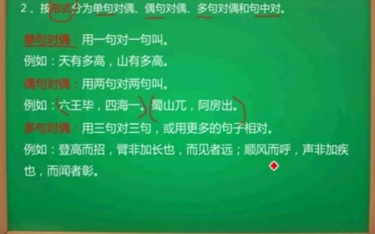 高中语文视频 修辞手法—对偶哔哩哔哩bilibili