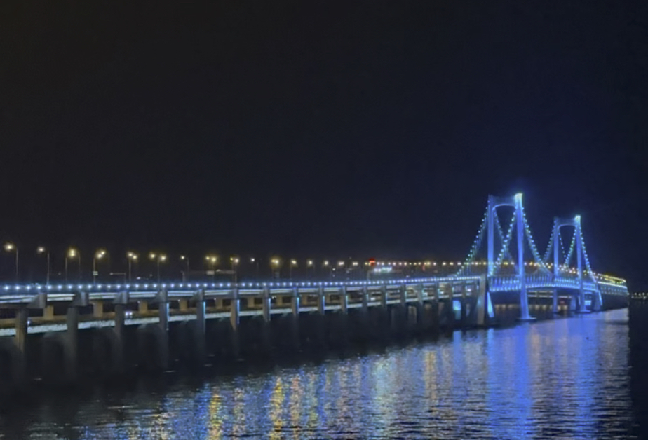 夜跑大连星海跨海大桥实录