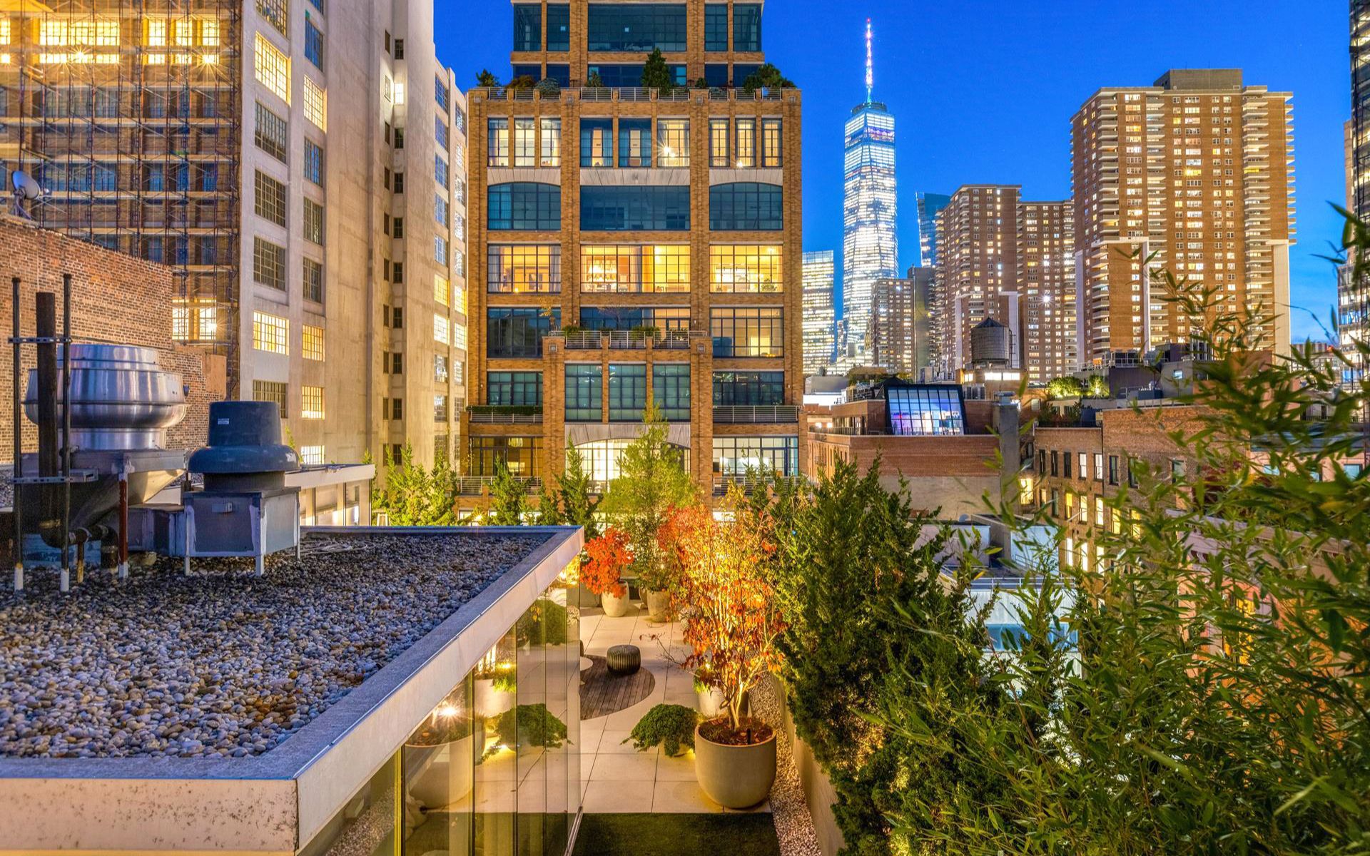 4k「luxury home」纽约翠贝卡屋顶花园~24 leonard st penthouse