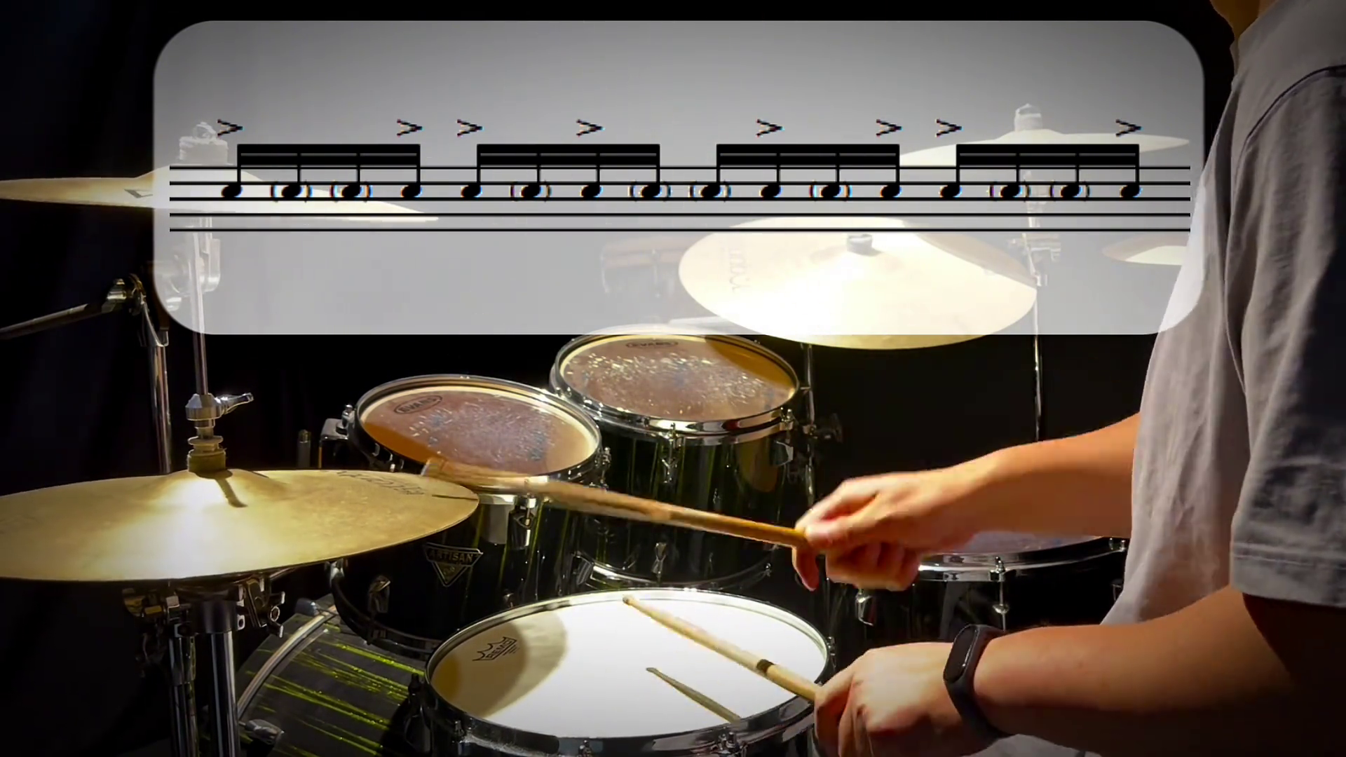 架子鼓加花教学觉得好听就点个赞收藏起来以后用的到架子鼓鼓手霍