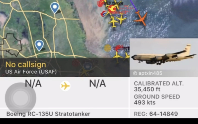 [图]在黄海空域意外发现美空军RC-135U