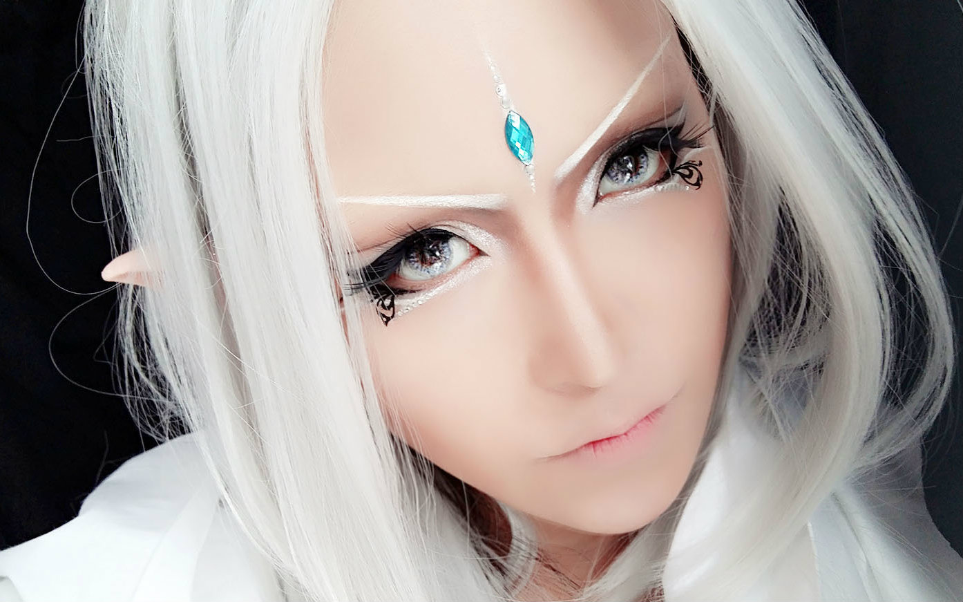 少年体精灵妆 白色眉毛〖妆面教程〗【by:阑】