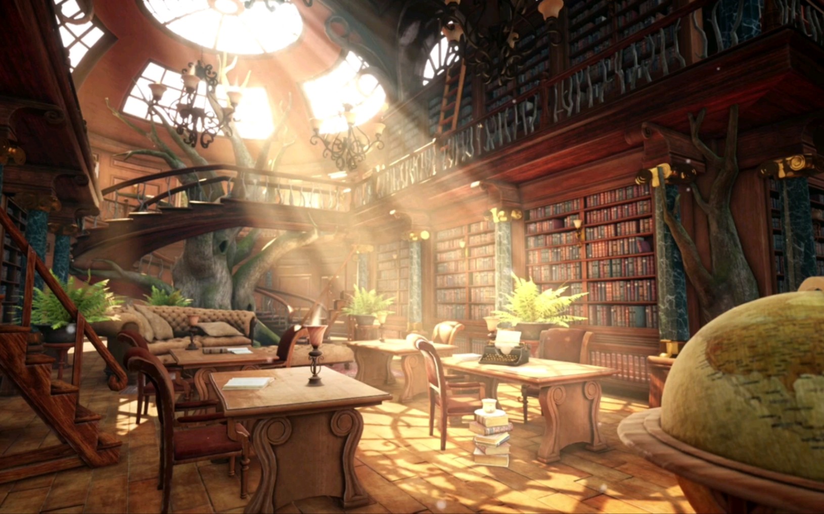 【白噪音/环境音】1小时 森林图书馆 氛围声