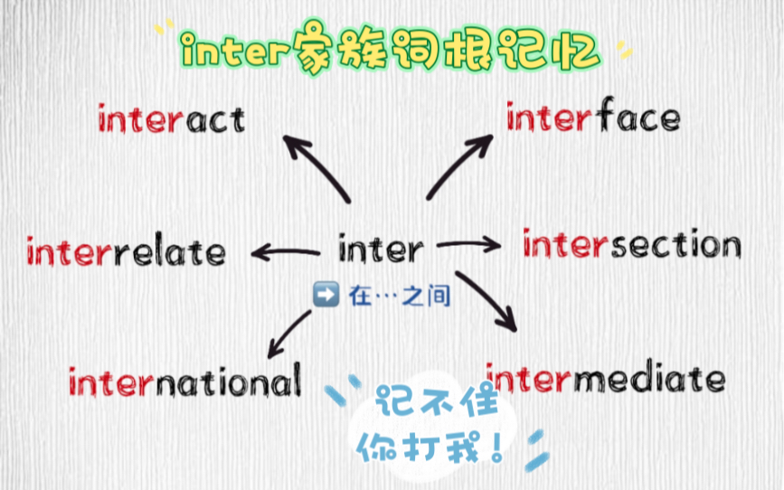 最有效的单词记忆法,inter词根记忆.哔哩哔哩bilibili