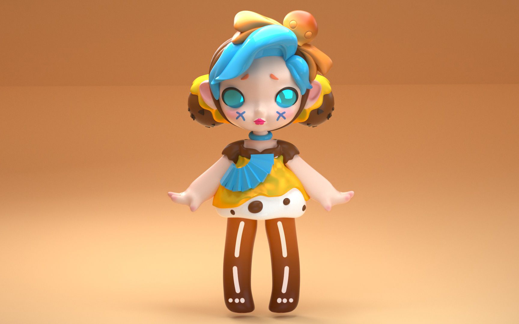 【c4d泡泡玛特教程】详细建模教程 慢速版