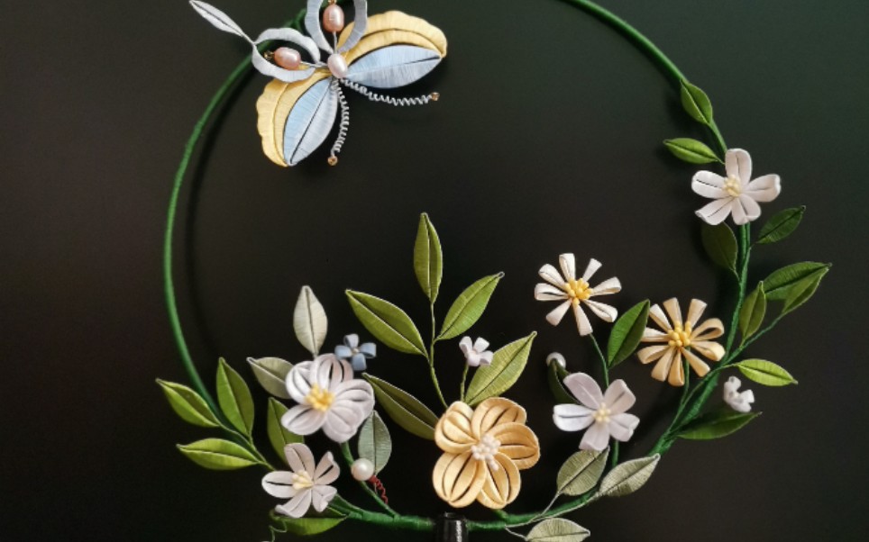 【缠花团扇】小清新风格的缠花扇子