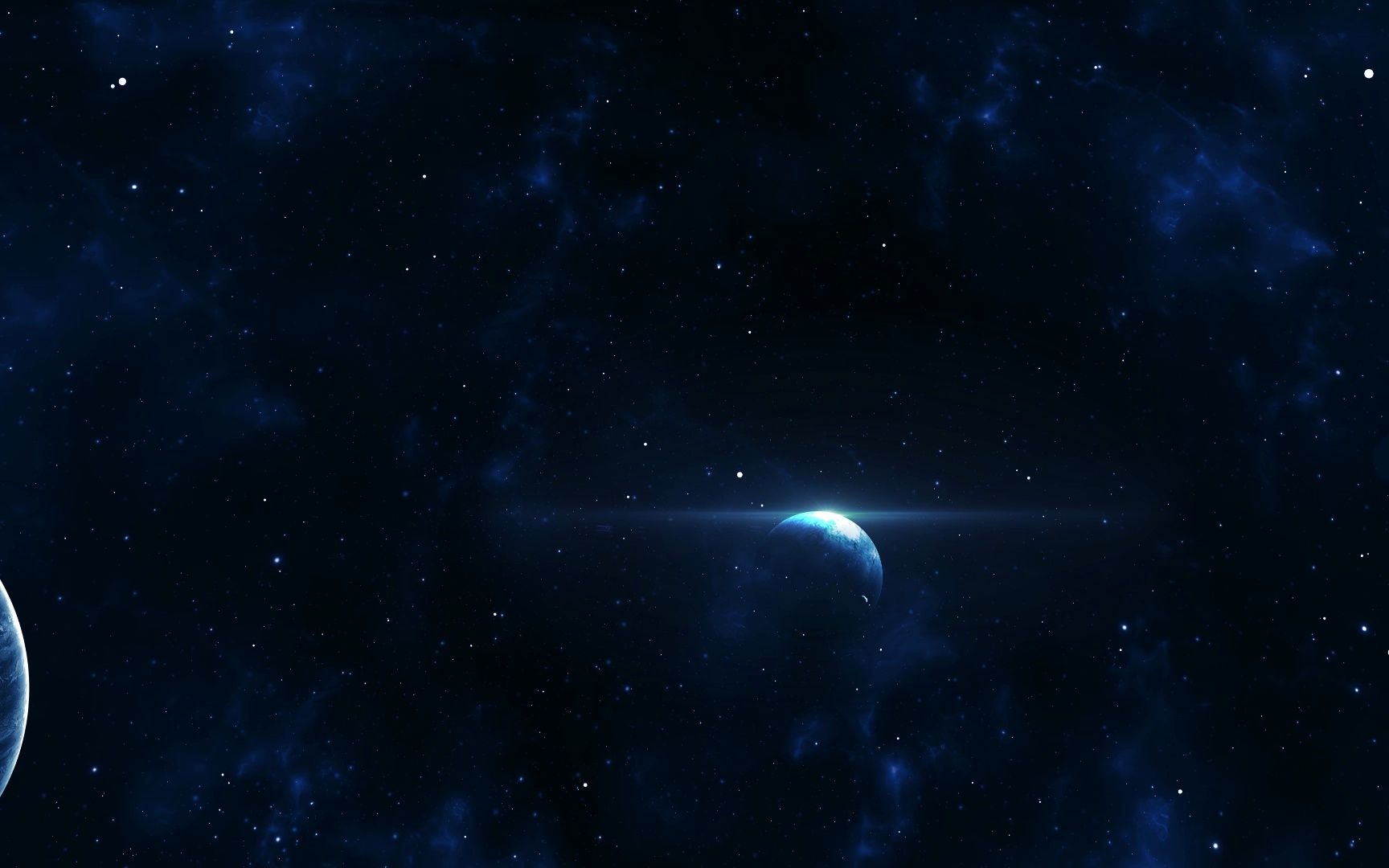 4k唯美星空星球 折幕投影在三维视觉处理上能更精确的显示原始数据的