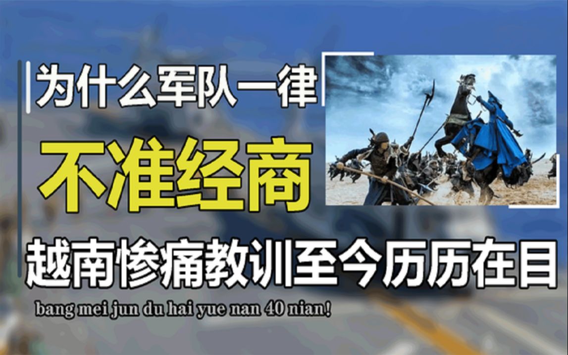 为什么军队不能经商?越南军队挣钱比打仗厉害,却让国家损失惨重哔哩哔哩bilibili