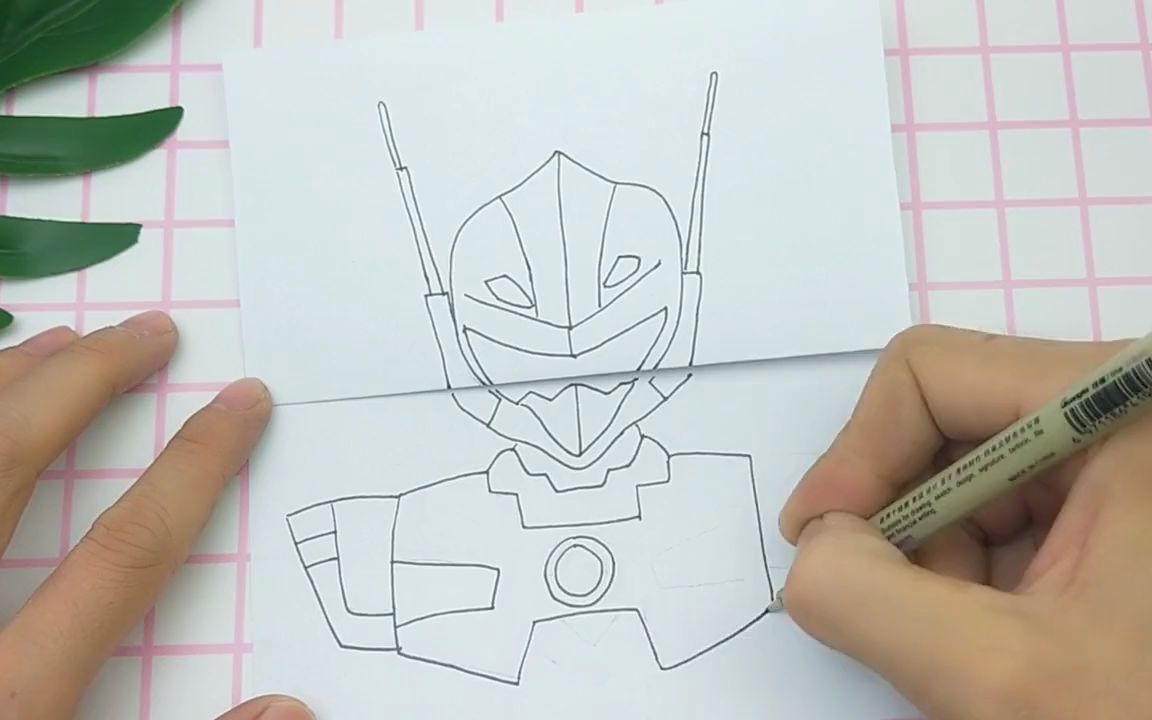 给赛米手绘搞笑卡通画,展开后嘴巴太好玩!隐藏画法#迷你特工队