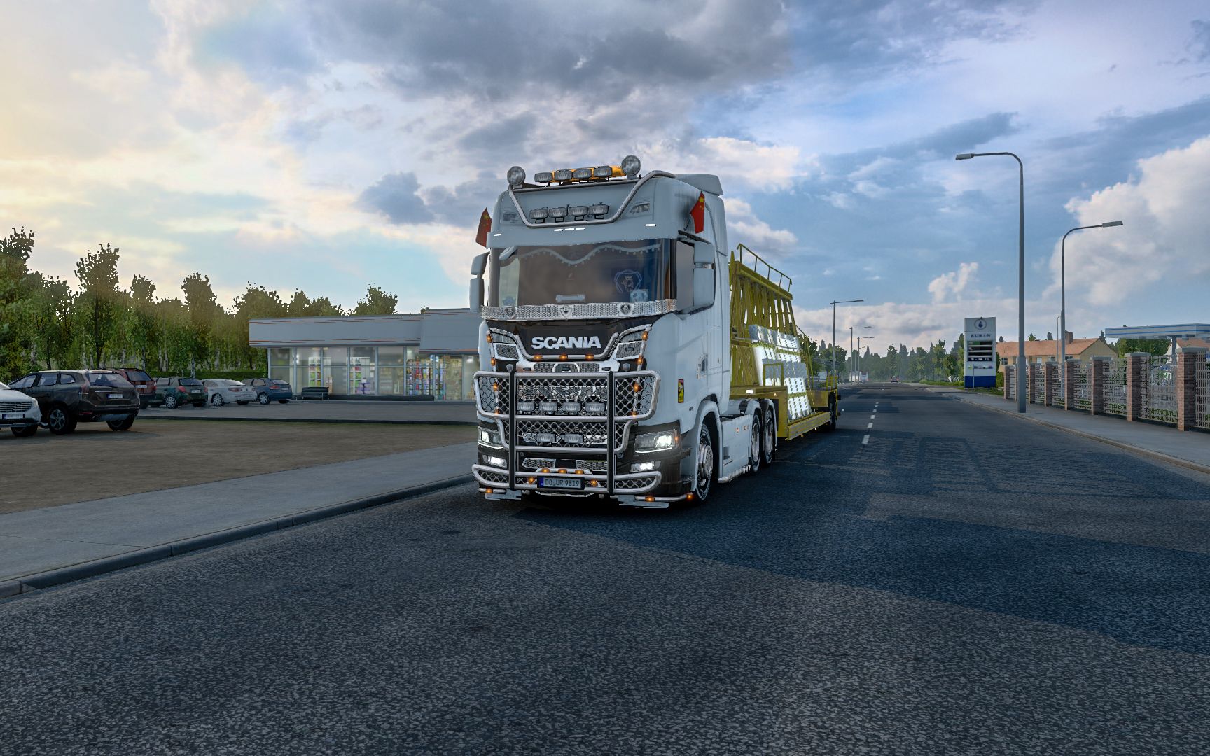 欧卡2:开斯堪尼亚770s从伊瓦洛到吕勒奥跨年运输玻璃板