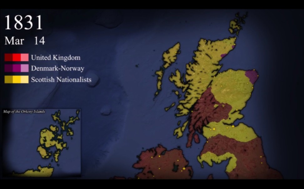 【架空历史地图】苏格兰丹麦战争(18301833)哔哩哔哩bilibili