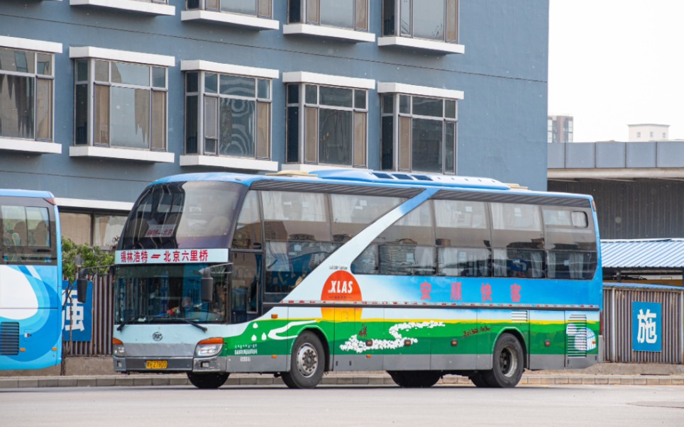 錫林安順客運hff6120wz-1出六里橋客運站,搭載om457la