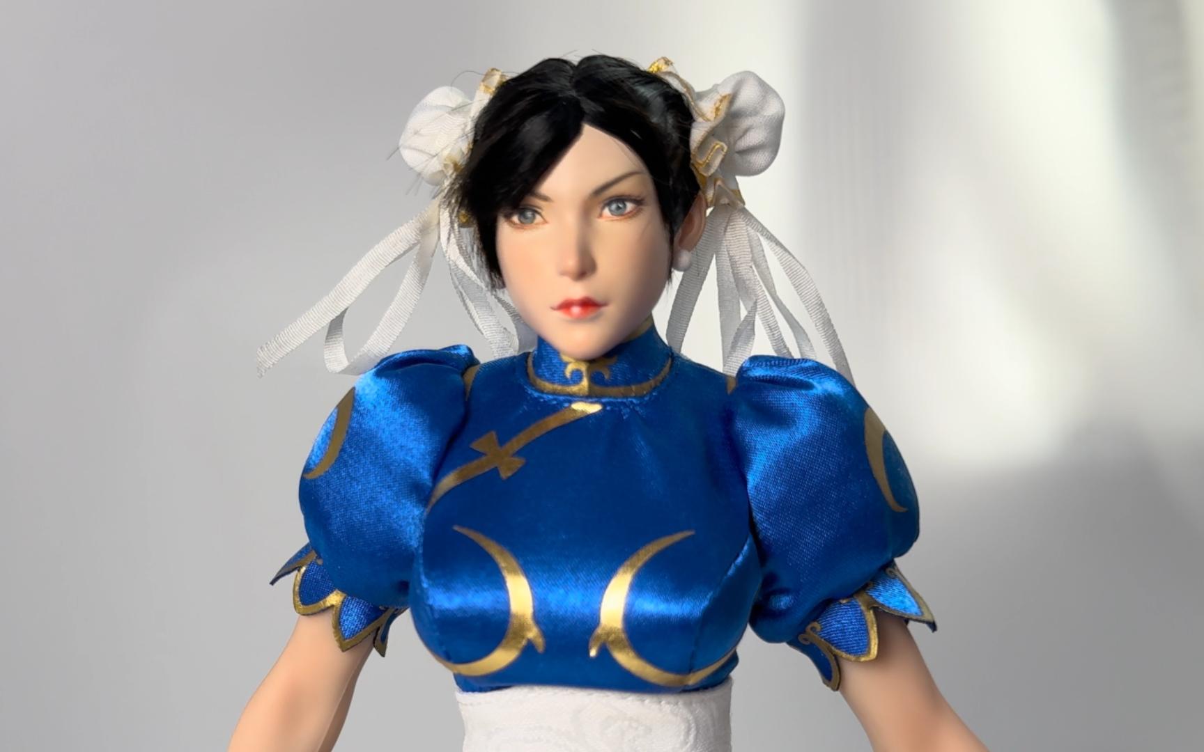 春丽包胶兵人手办微距拍摄(渣拍),素体st,头雕定制