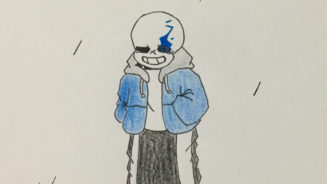 雨中泪sans 手绘(新手勿喷)