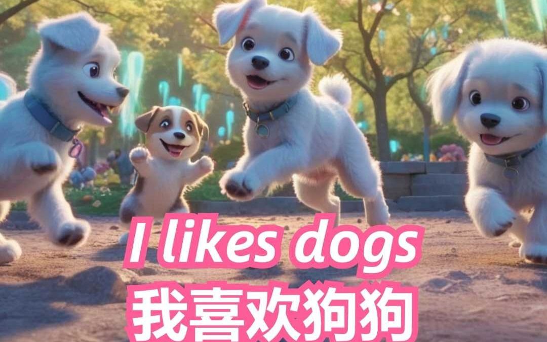 新课标英语听读|I like dogs我喜欢狗狗哔哩哔哩bilibili