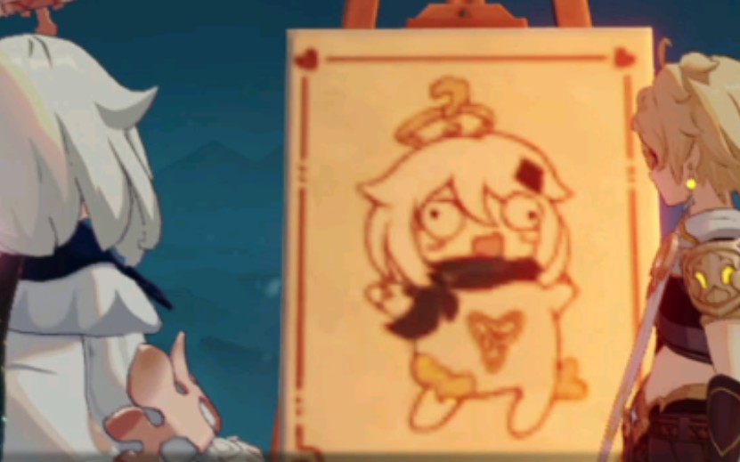 【原神】绘制派蒙完整过程(迫真)