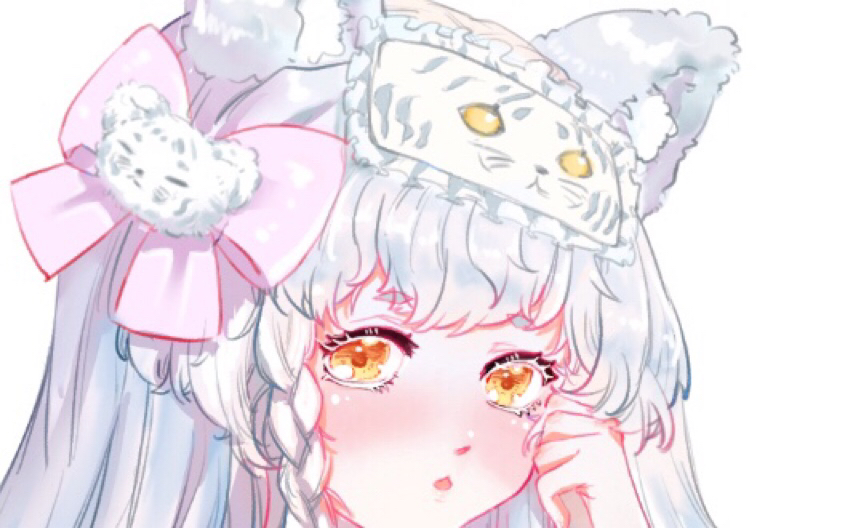 procreate画一只别人家超可爱的小雪豹拟人m