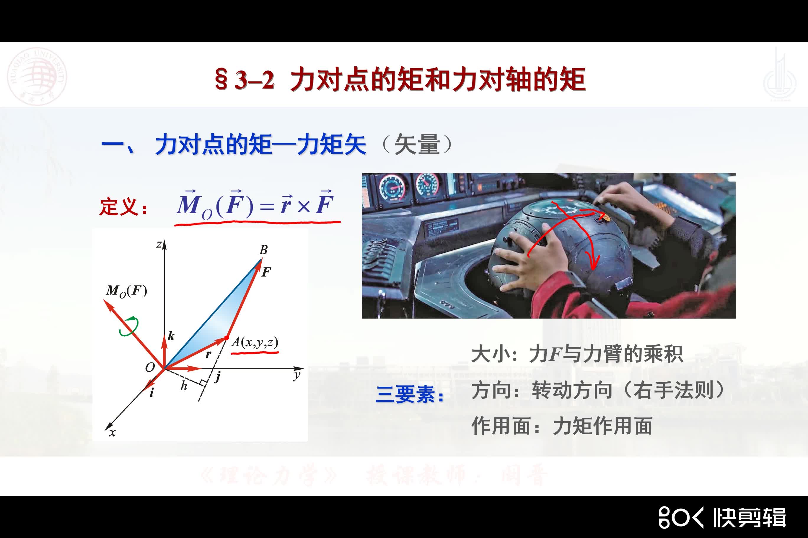 理论力学34:空间力对点的矩哔哩哔哩bilibili