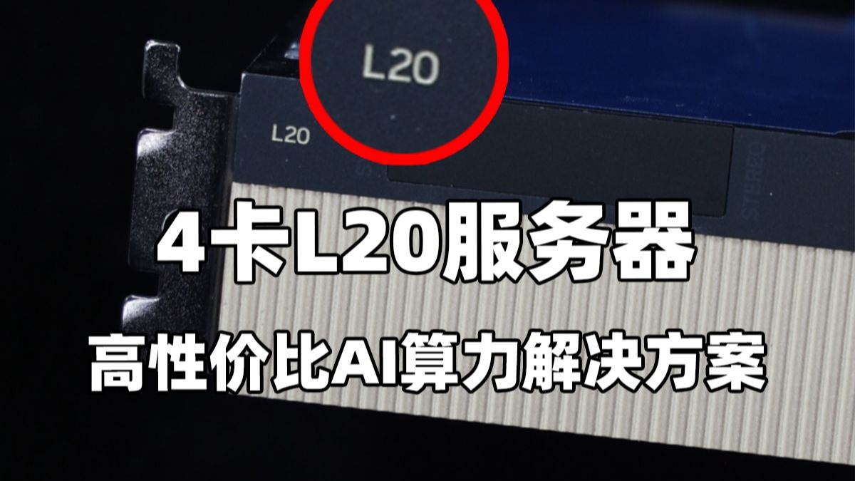 帮客户装机一台4卡L20服务器,看看能跑多少TOKENS