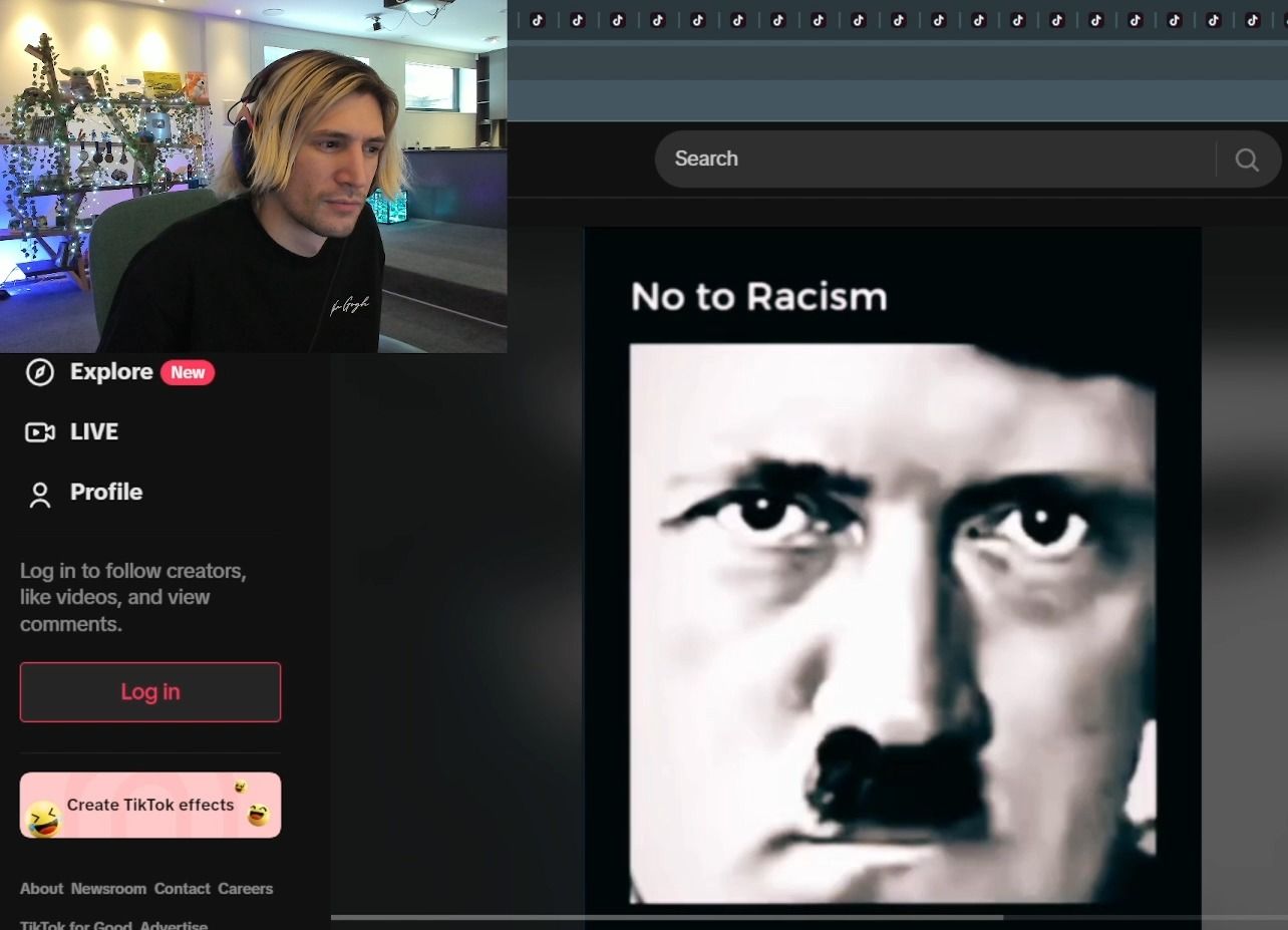 xQc强绷反种族歧视图片出现希特勒哔哩哔哩bilibili