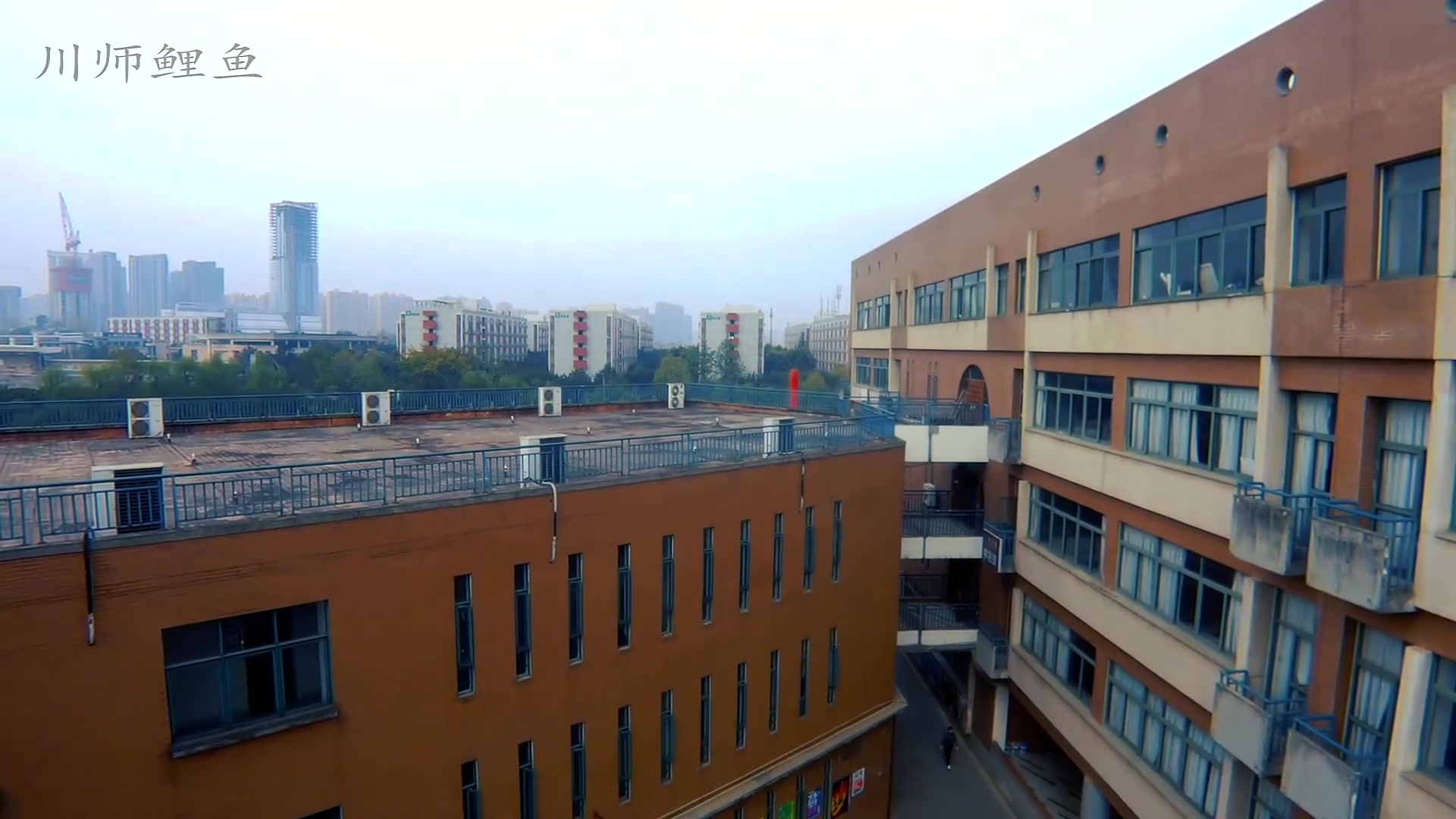 航拍四川师范大学美术学院