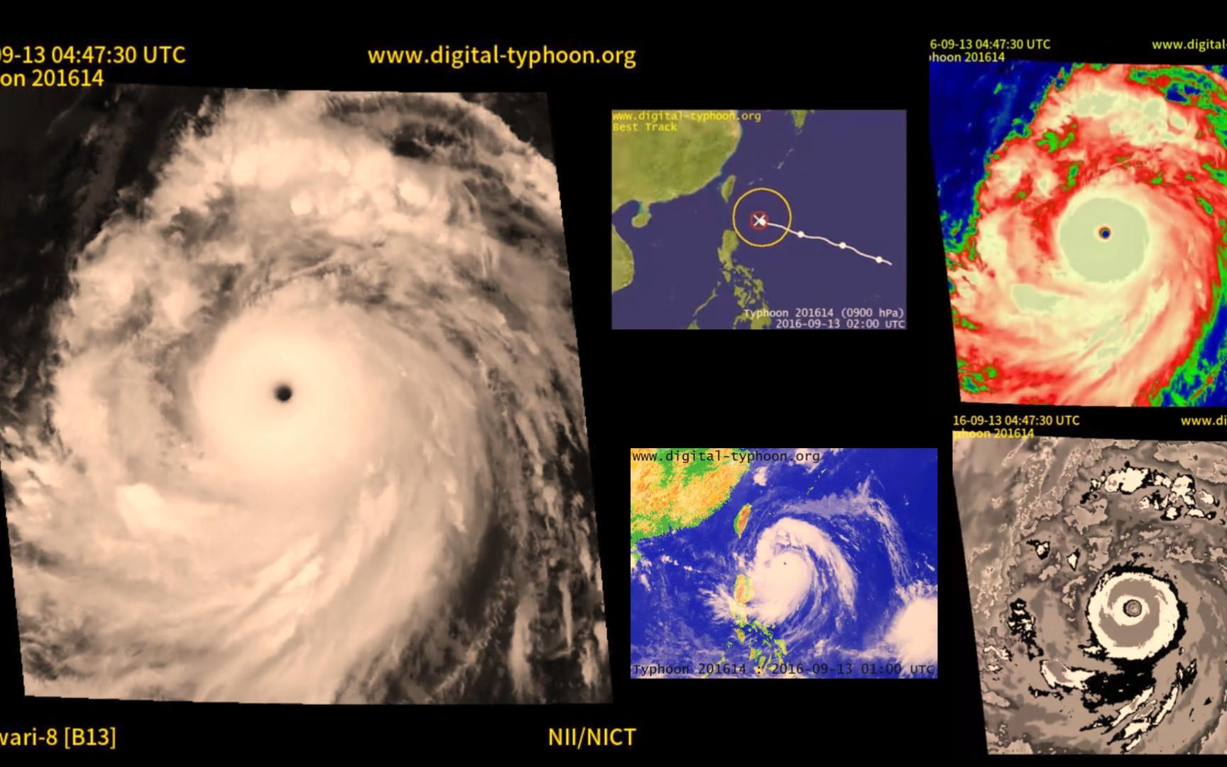 【4k】201614超强台风莫兰蒂(meranti)云图回顾