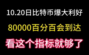 Télécharger la video: 10.20日比特币爆大利好来袭！70000百分百会到达！看这个指标就够了！