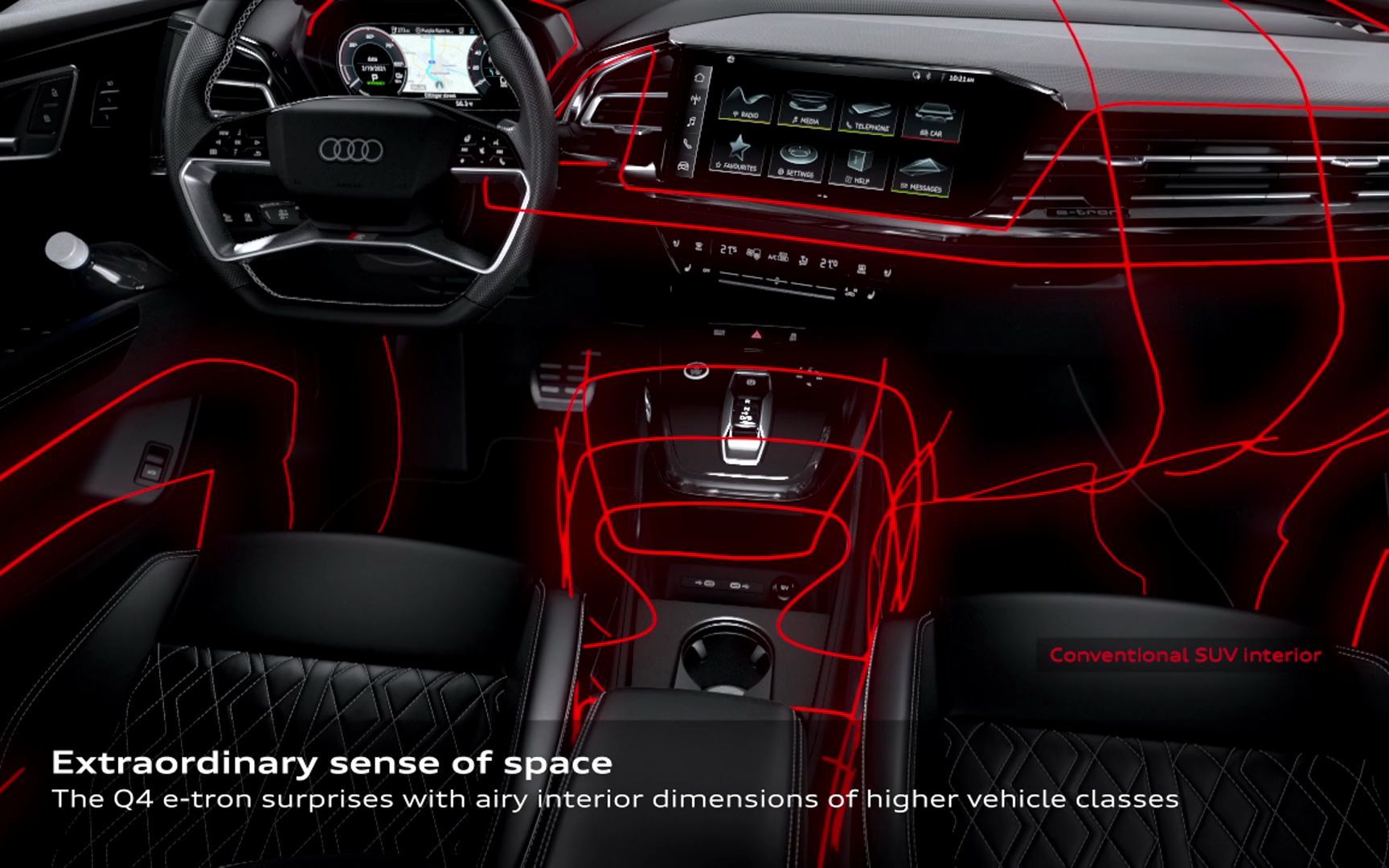 奥迪电动汽车广告Animation Audi Q4 etron – Interior and package哔哩哔哩bilibili