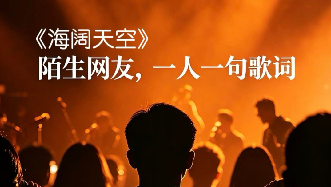 素不相识的网友一人一句《海阔天空》