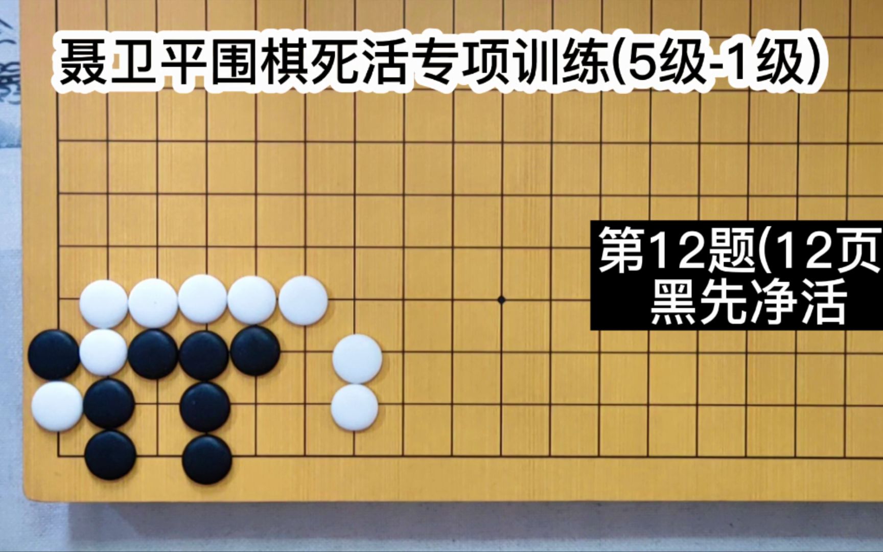 [图]《聂卫平围棋死活专项训练》（5级-1级）第12题（12页）黑先净活