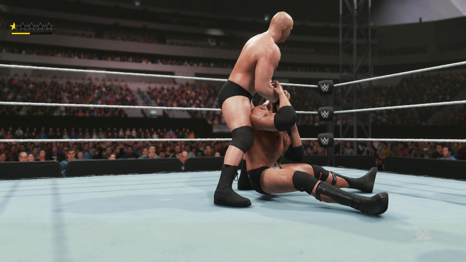 wwe2k 巨石强森vs冷石_哔哩哔哩_bilibili