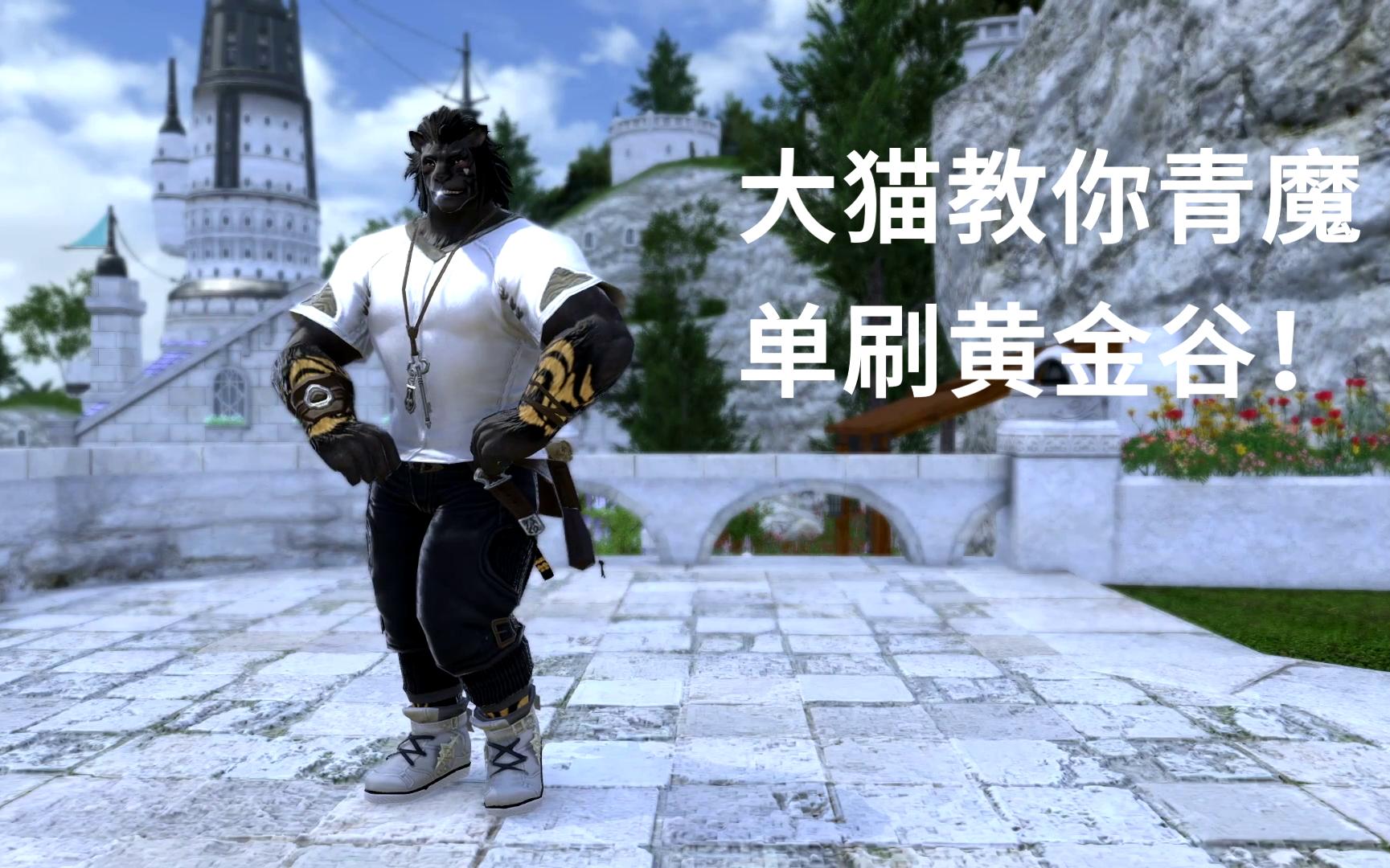 【FF14】大猫教你单刷黄金谷！5分30先慢慢来吧！ 哔哩哔哩