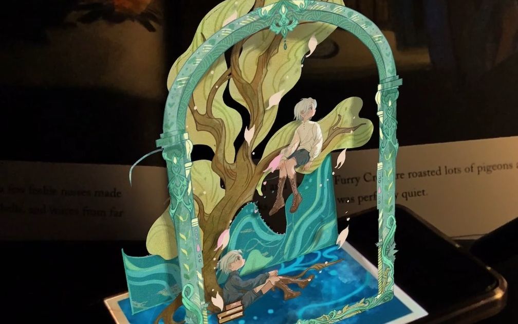 【dmc】ar插画 庭院中的小但与小维