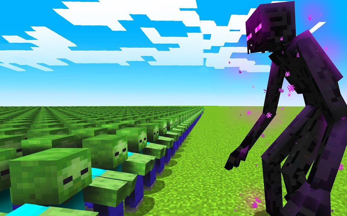 [mcyt|mr.beast]1000个僵尸对战一个变异末影人