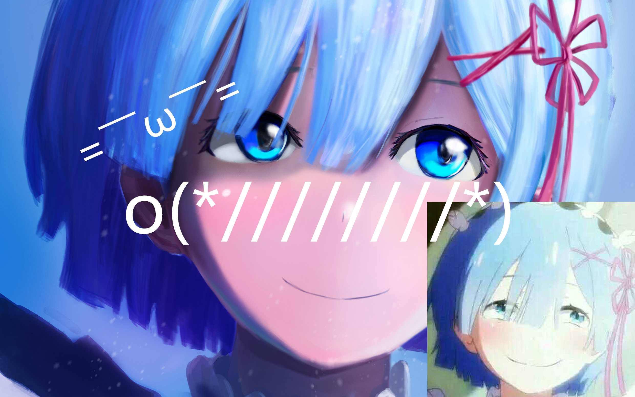 【ps厚涂】耗子ps临摹蕾姆过程,这个的笑容由我来守护!