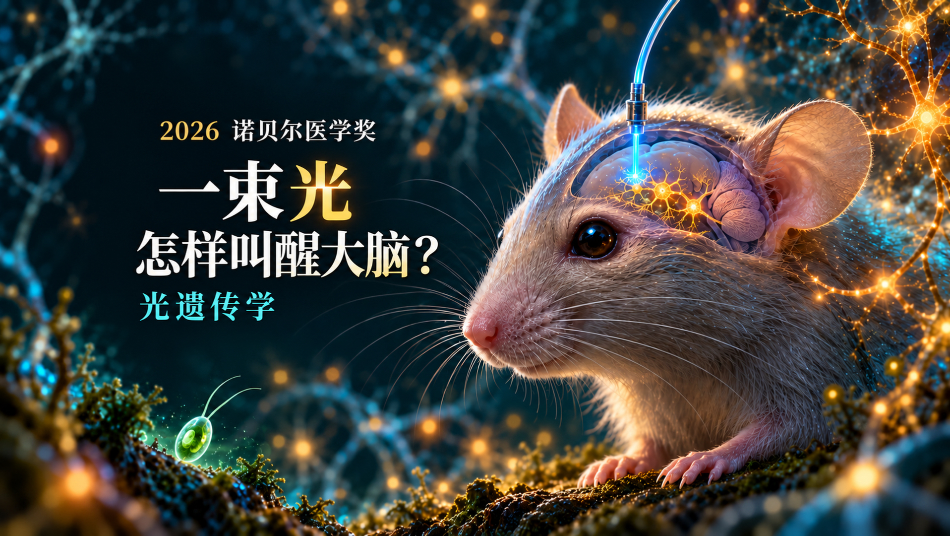 【诺奖速览】一束光，怎样叫醒大脑？｜2026诺贝尔生理学或医学奖